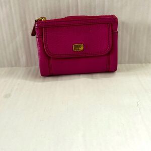 Fossil Emma Trifold Pink Leather Wallet